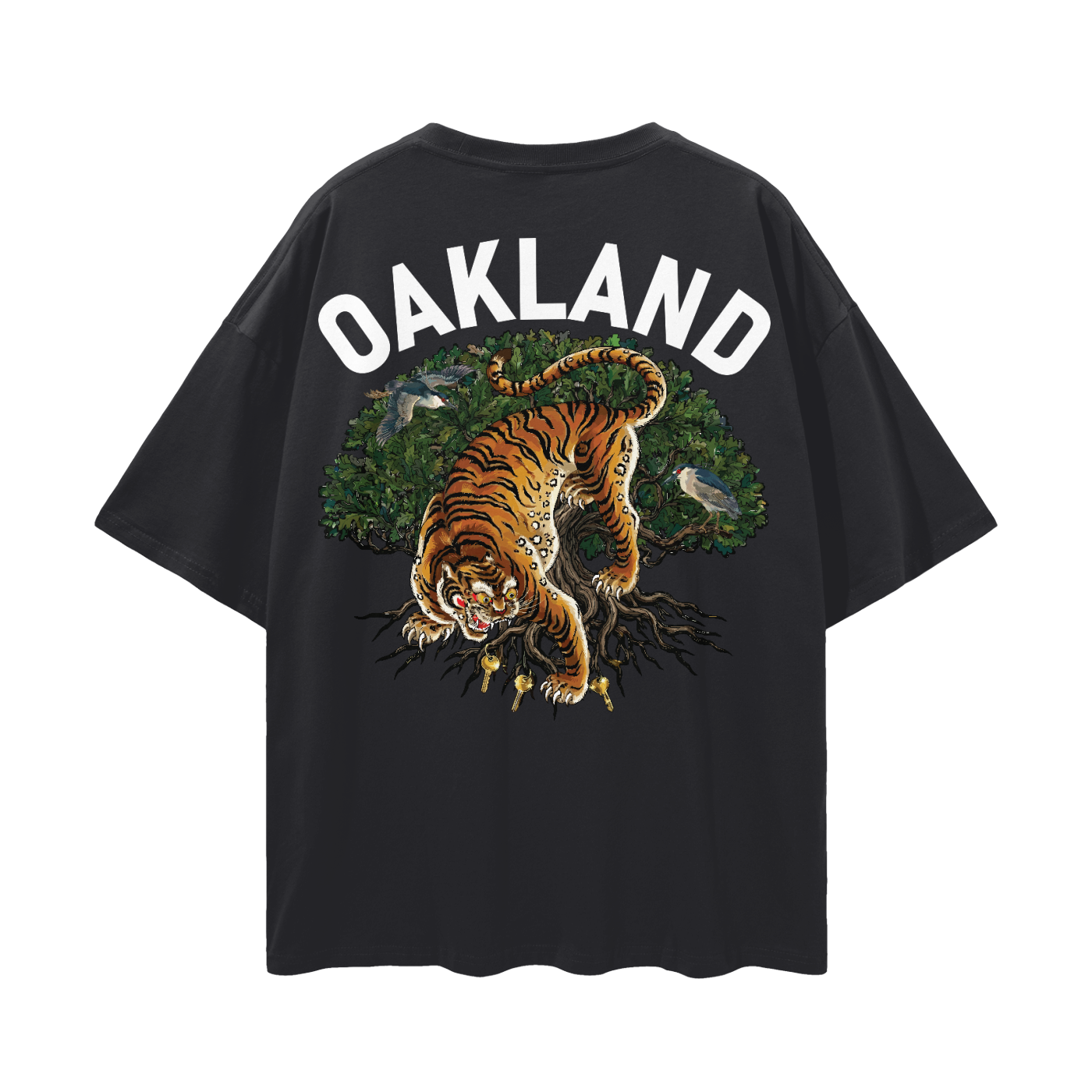 Oakland Tiger Oak Tree Black – Look Saucy