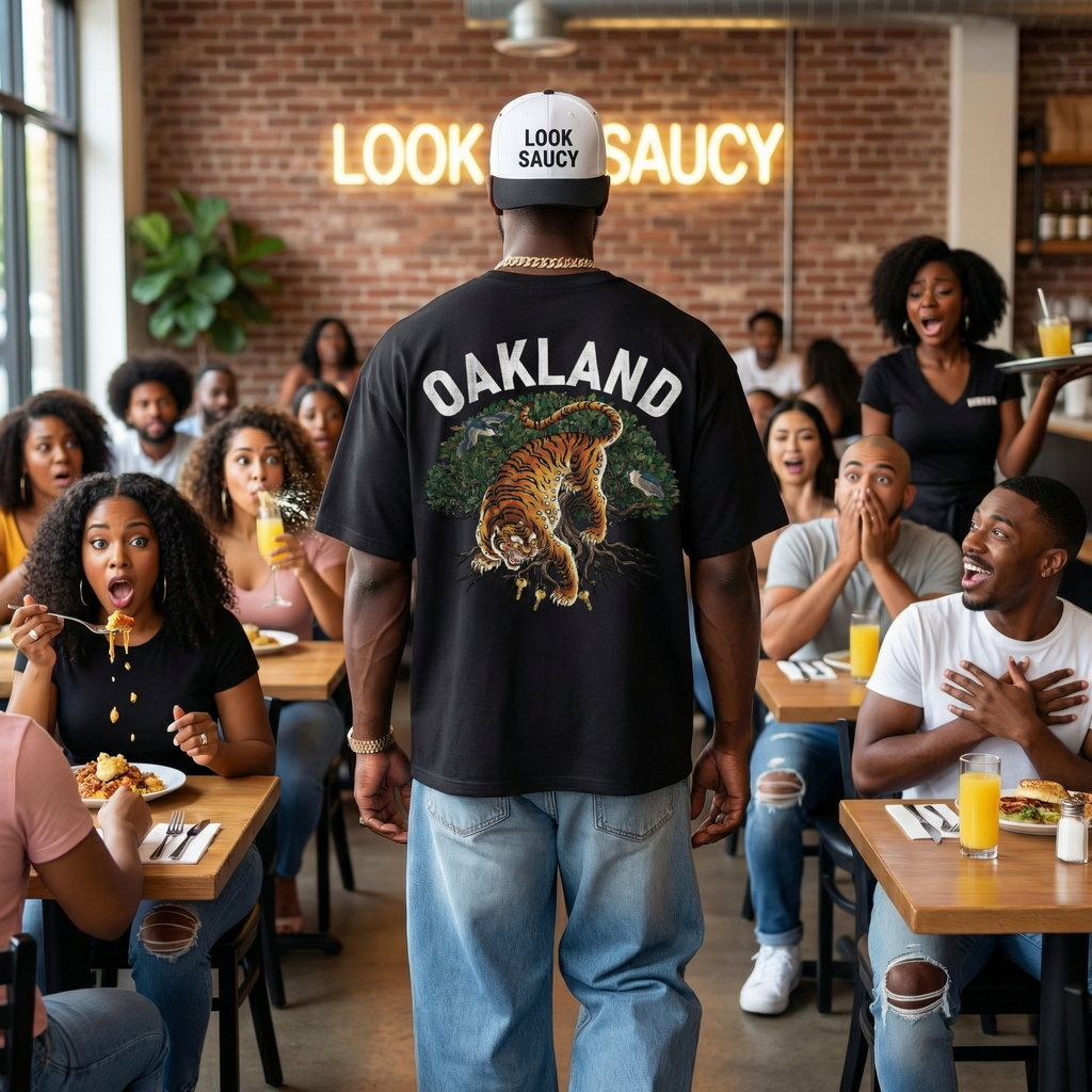 Oakland Tiger Oak Tree Black