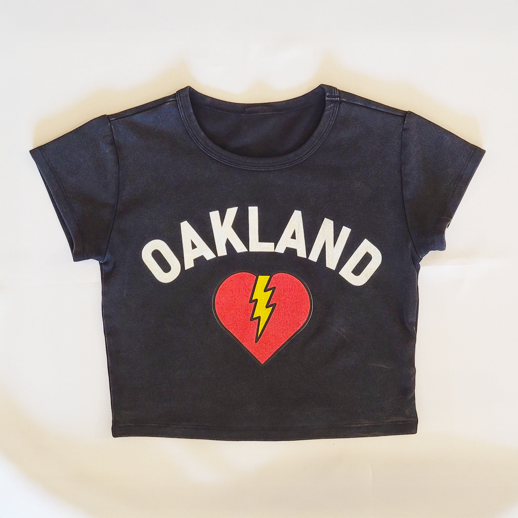 Oakland Snow Washed Crop Top