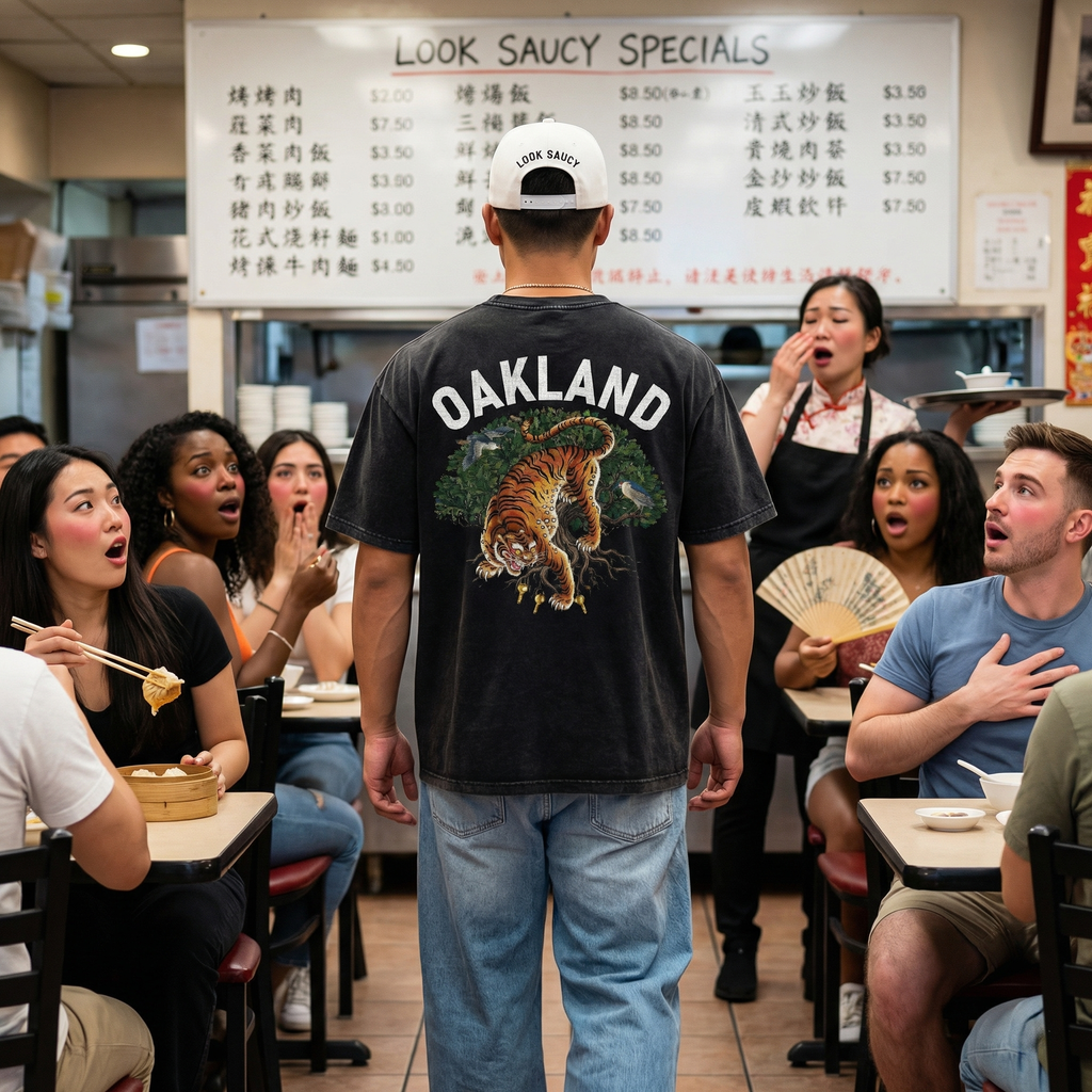 Vintage Washed Oakland Tiger Black