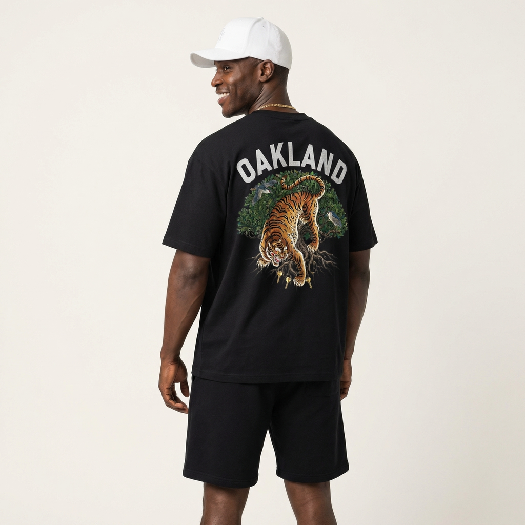 Oakland Tiger Oak Tree Black